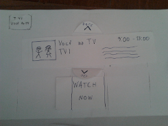 Um protótipo em papel do Kinect TV